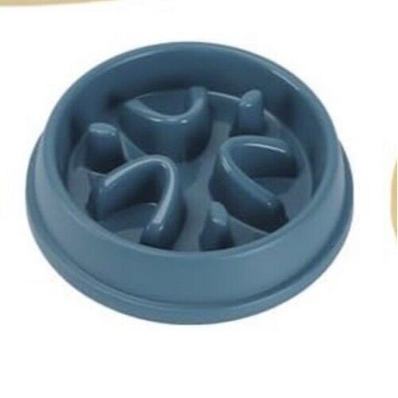 Dog Bowl Slow Feeder for Wet or Dry Dog Food, Go Slow Anti-Gulping Dog Dish, NEW - Picture 1 of 8